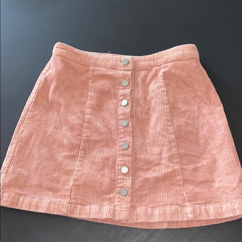 Pink button up skirt from forever 21